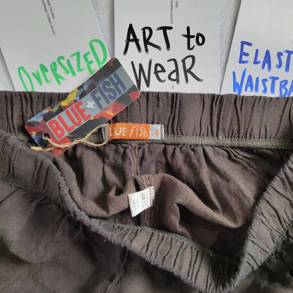 Blue Fish Womens 3159 Hand dyed Klee Pants Umber Coal Size 1 Art to Wear New - Picture 5 of 15